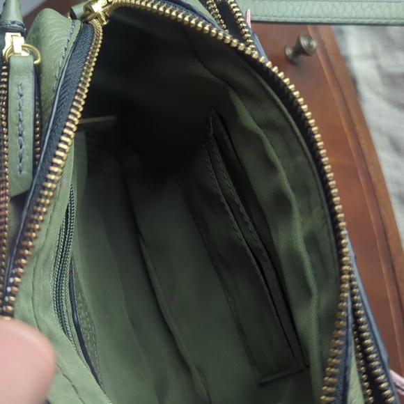 Fossil Leather Fossil Campbell Crossbody Bay Leaf Purse, Olive Green Boho - Picture 13 of 16